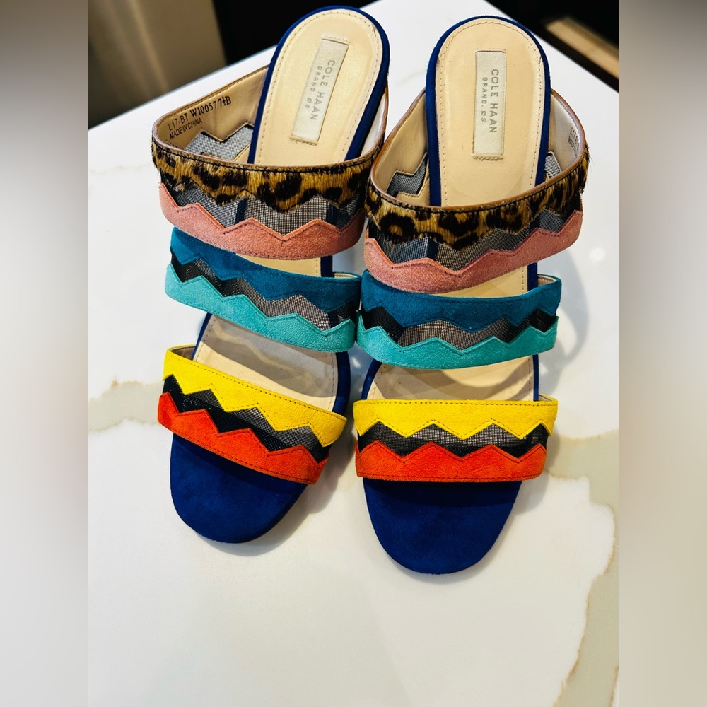 Cole Haan Multicolor Zigzag Sandals